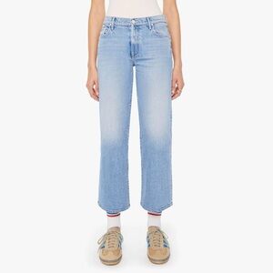 MOTHER The Mid Rise Maven Wide-Leg Ankle Jeans Magic School Bus Blue 28